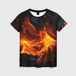 Женская футболка Пламя костра