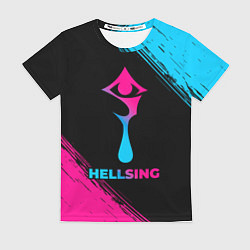 Женская футболка Hellsing - neon gradient
