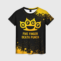 Футболка женская Five Finger Death Punch - gold gradient, цвет: 3D-принт