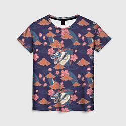 Женская футболка Паттерн китайский дракон