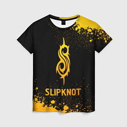 Женская футболка Slipknot - gold gradient