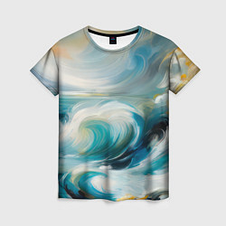 Женская футболка Штормовые волны океана