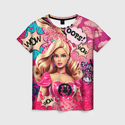 Женская футболка Барби в стиле поп арт