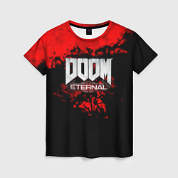 Женская футболка Doom blood game