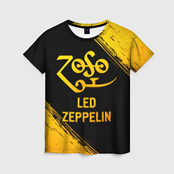 Футболка женская Led Zeppelin - gold gradient, цвет: 3D-принт