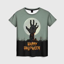 Футболка женская Halloween - рука мертвеца, цвет: 3D-принт