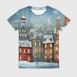 Женская футболка Новогодний городок