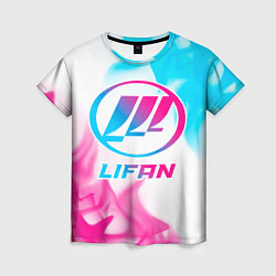 Женская футболка Lifan neon gradient style