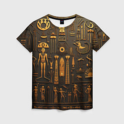 Женская футболка Арт в стиле египетских письмен