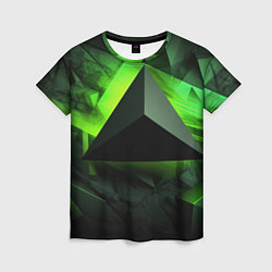 Женская футболка Зеленые треугольники