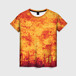 Женская футболка Осенний пожар