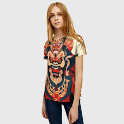 Футболка женская Татуировка дракон в японском стиле, цвет: 3D-принт — фото 2