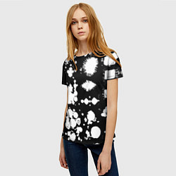 Футболка женская Фантазийный космический паттерн, цвет: 3D-принт — фото 2