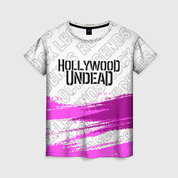 Футболка женская Hollywood Undead rock legends посередине, цвет: 3D-принт