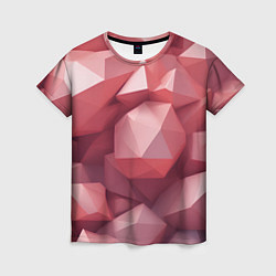 Женская футболка Розовые полигоны
