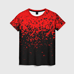 Женская футболка Красно-чёрный переход