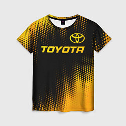 Женская футболка Toyota - gold gradient посередине