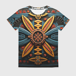 Футболка женская Орнамент в стиле африканских племён, цвет: 3D-принт