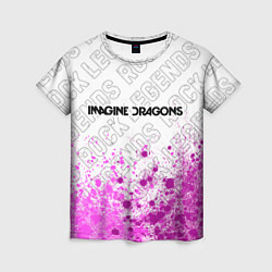 Футболка женская Imagine Dragons rock legends посередине, цвет: 3D-принт