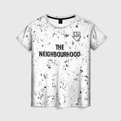 Женская футболка The Neighbourhood glitch на светлом фоне посередин
