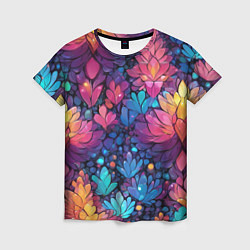 Женская футболка Растительный абстрактный узор