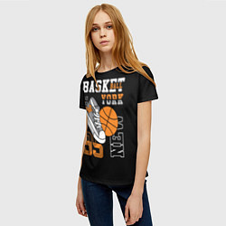 Футболка женская Basketball New York, цвет: 3D-принт — фото 2