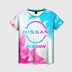 Футболка женская Nissan neon gradient style, цвет: 3D-принт