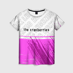 Футболка женская The Cranberries rock legends посередине, цвет: 3D-принт