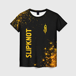 Женская футболка Slipknot - gold gradient вертикально
