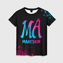 Женская футболка Maneskin - neon gradient