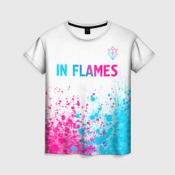 Футболка женская In Flames neon gradient style посередине, цвет: 3D-принт