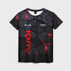 Футболка женская Audi - плиты с эффектом свечения, цвет: 3D-принт