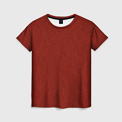 Женская футболка Однотонный тёмно-красный текстура