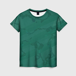 Женская футболка Серо-зеленые разводы