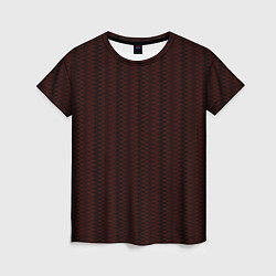 Женская футболка Тёмно-красный тёмный полосатый
