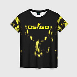 Женская футболка CS GO краски желтые
