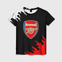 Женская футболка Arsenal fc flame