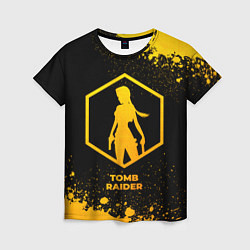 Женская футболка Tomb Raider - gold gradient