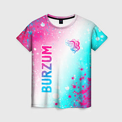 Футболка женская Burzum neon gradient style вертикально, цвет: 3D-принт