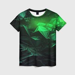 Женская футболка Глубина зеленого абстракции