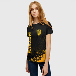 Футболка женская Burzum - gold gradient вертикально, цвет: 3D-принт — фото 2