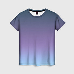 Женская футболка Градиент синий фиолетовый голубой