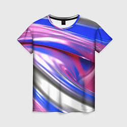 Женская футболка Вязкая абстракция в фиолетовых оттенках