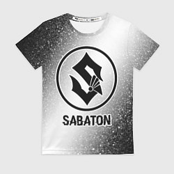 Женская футболка Sabaton glitch на светлом фоне