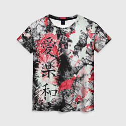 Женская футболка Японский стиль иероглифы