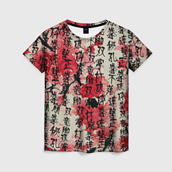 Женская футболка Японский стиль паттерны