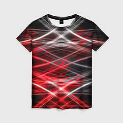 Женская футболка Красный лазер линии