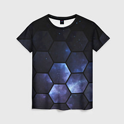 Женская футболка Космические соты - геометрия