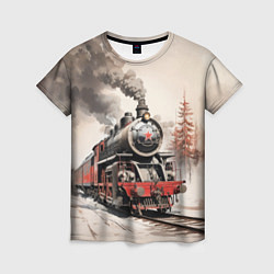 Женская футболка Паровоз со звездой
