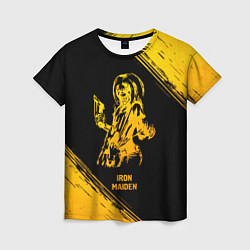 Женская футболка Iron Maiden - gold gradient